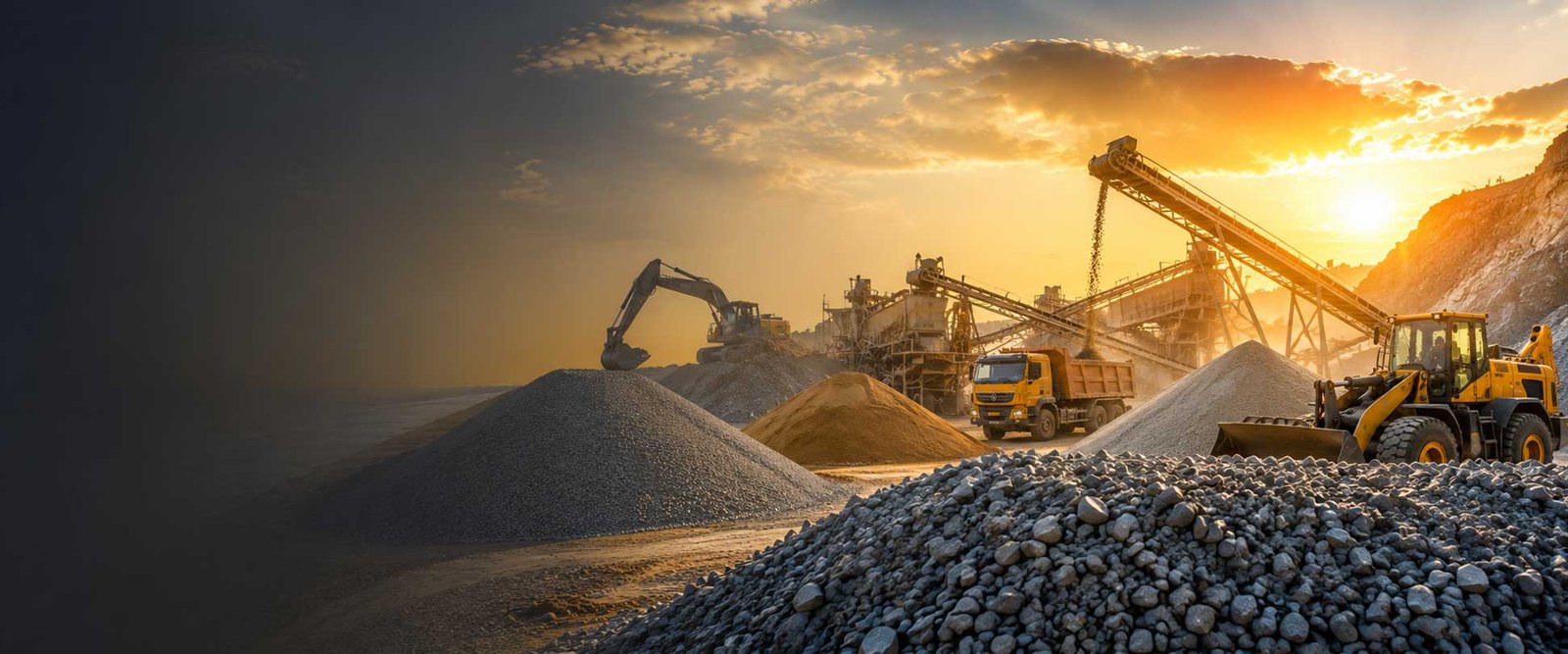 Earth moving machinery and equipment working on a construction site in Chennai