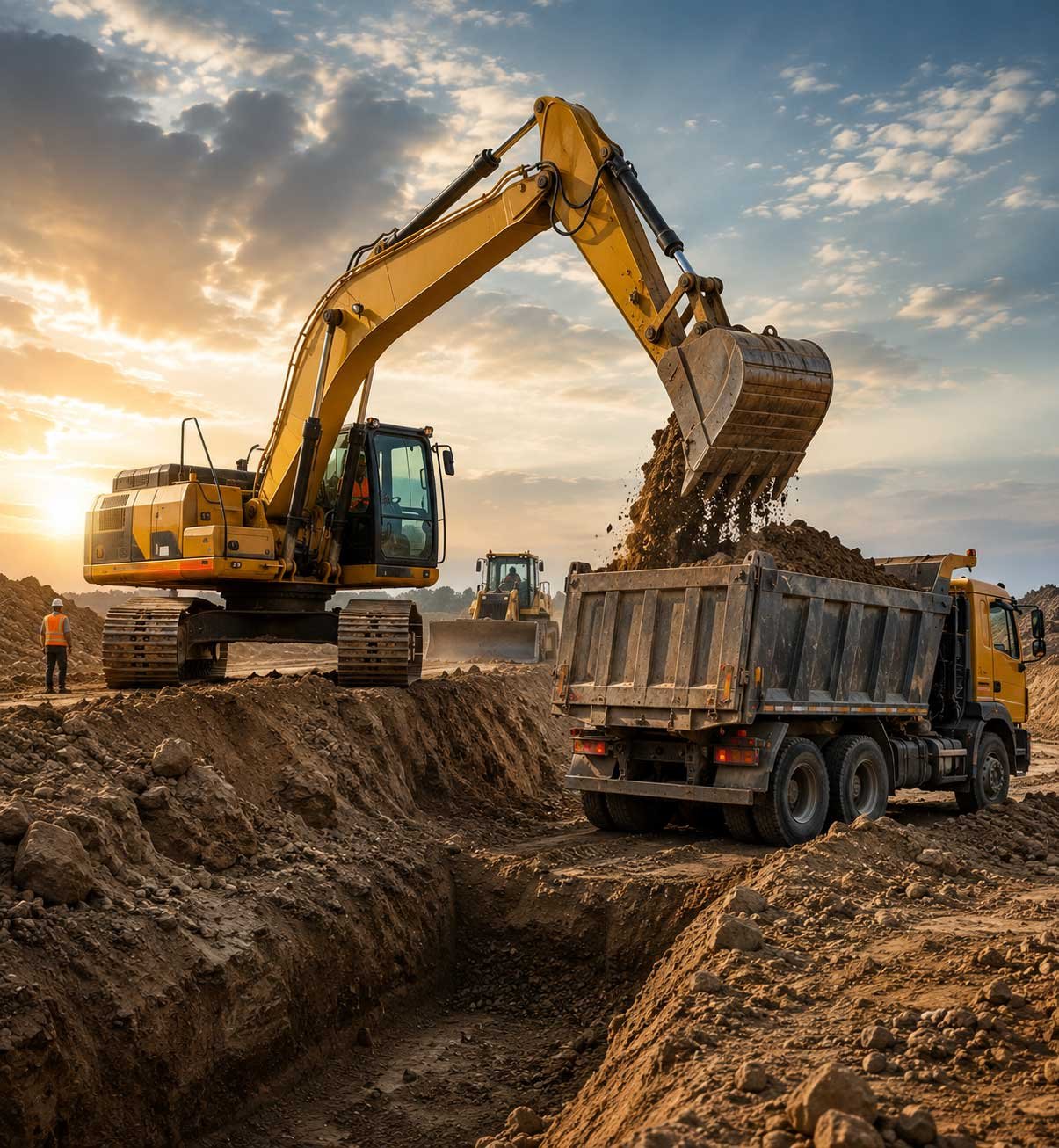 MSH Blue Metals earthwork and construction project site in Chennai